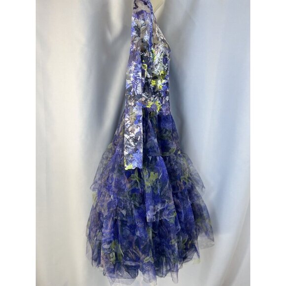 NEW Olvi's Printed Lace with Soft Tulle A-Line Midi Dress $1,720 - Picture 9 of 12